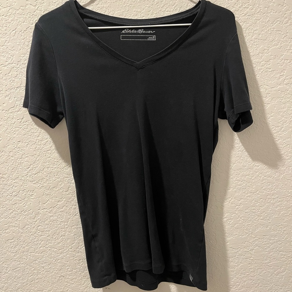 Eddie Bauer Women's Classic Black Short Sleeve Tee